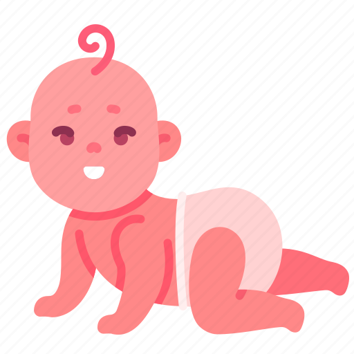 Baby, kid, crawling, girl, daughter, happy icon - Download on Iconfinder