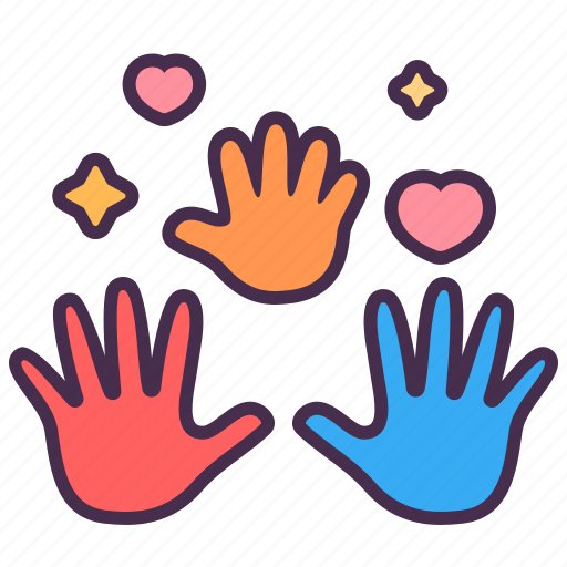 Handprint, family, hands, baby, mom, dad, art icon - Download on Iconfinder