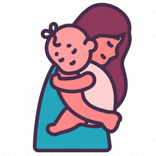 Mom, hug, baby, kid, lovely, beloved, daughter icon - Download on Iconfinder