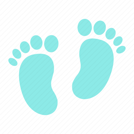 Baby, barefoot, foot, footprint, newborn, silhouette icon - Download on Iconfinder
