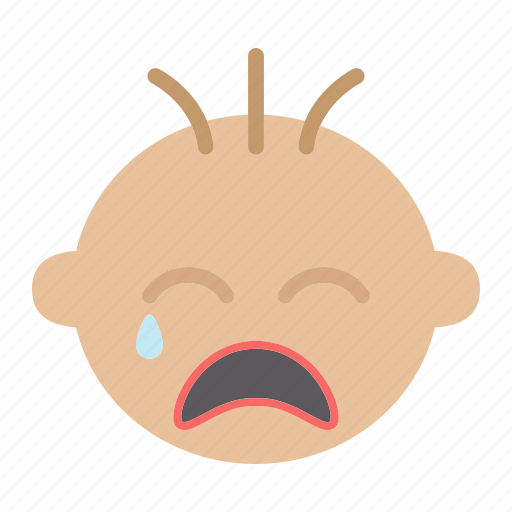Baby, boy, child, cry, face, head, infant icon - Download on Iconfinder