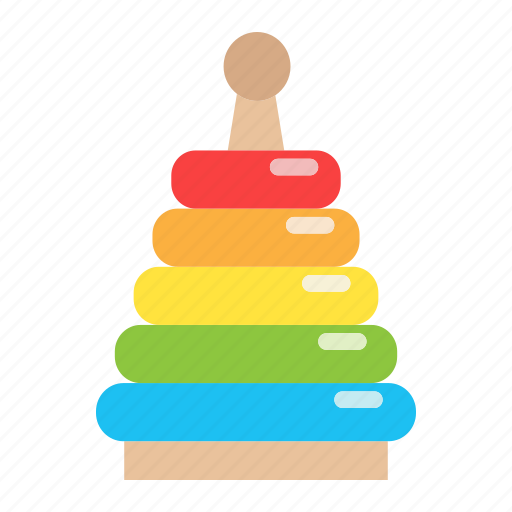Baby, game, kid, play, pyramid, rainbow, toy icon - Download on Iconfinder
