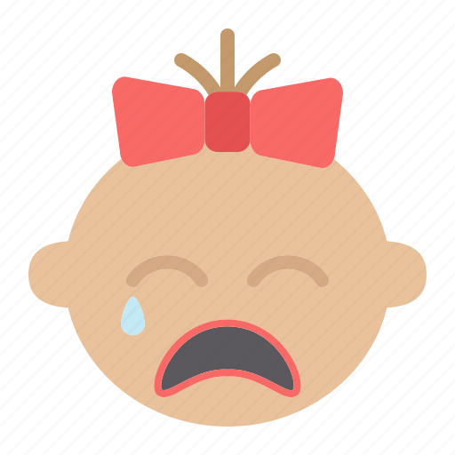 Baby, child, cry, face, girl, head, infant icon - Download on Iconfinder