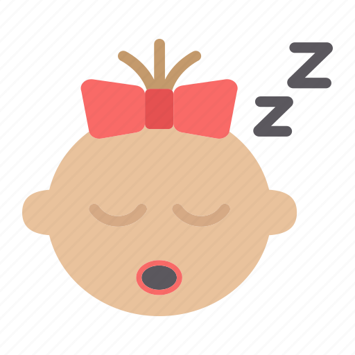 Baby, child, face, girl, head, infant, sleep icon - Download on Iconfinder