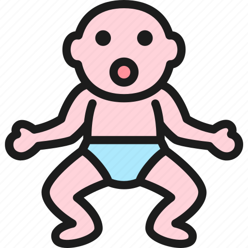 Baby, child, childhood, color, cute, diaper, little icon - Download on Iconfinder