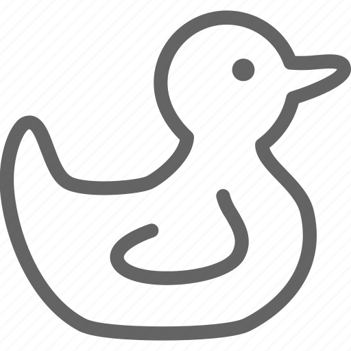 Animal, beak, bird, childhood, duck, line, rubber icon - Download on Iconfinder
