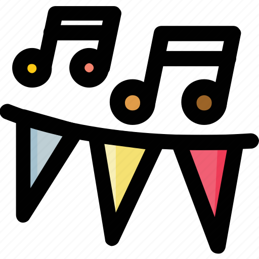 Buntings, party decoration, party flags, pennants, small flags icon - Download on Iconfinder