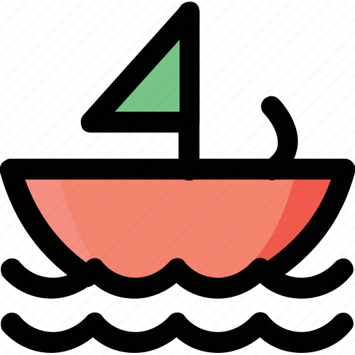 Boat, kid toy, sailboat, ship toy, transport icon - Download on Iconfinder