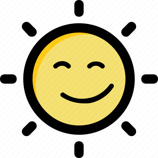 Happy sun, holiday, smiling sun, sun face, sunlight icon - Download on Iconfinder