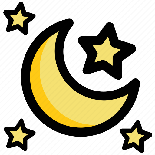 Evening, moon, night, nighttime, stars icon - Download on Iconfinder