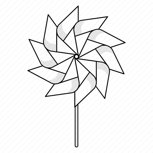 Nine, paper windmill, origami, wind, pinwheel icon - Download on Iconfinder