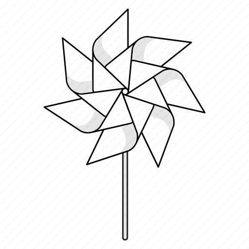 Seven, paper windmill, origami, wind, pinwheel icon - Download on Iconfinder