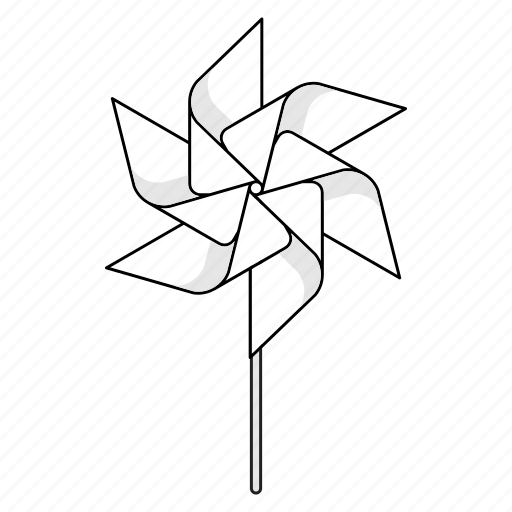 Six, paper windmill, origami, wind, pinwheel icon - Download on Iconfinder