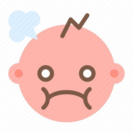 Angry, baby, child, emoji, emoticon, emotion icon - Download on Iconfinder