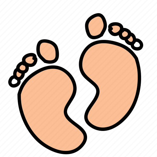 Baby, child, decorate, footprint, walk icon - Download on Iconfinder