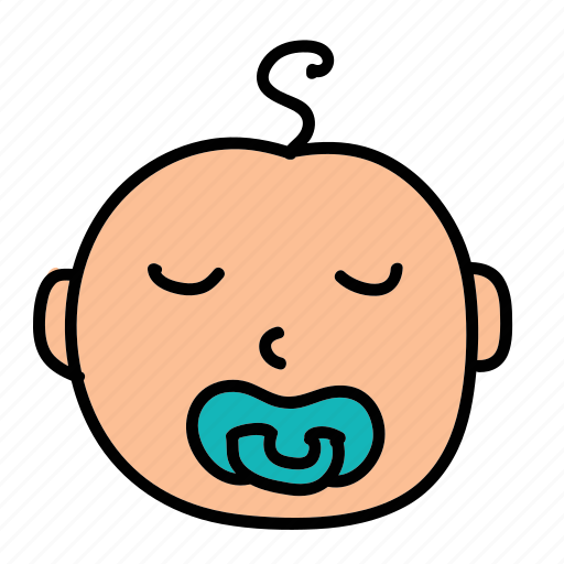 Baby, boy, cute, pacifier, sleep icon - Download on Iconfinder