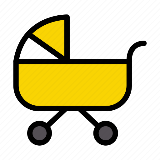 Trolley, baby, bed, pram, carriage icon - Download on Iconfinder