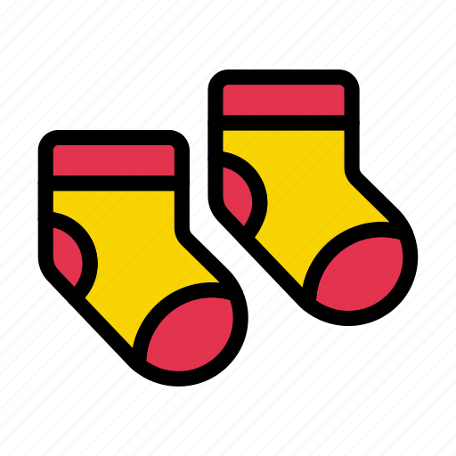 Socks, footwear, baby, clothes, pair icon - Download on Iconfinder