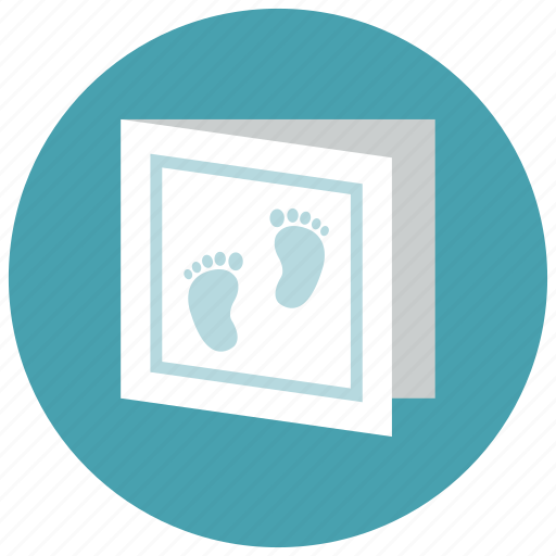 Announcement, baby, card, child, footprint, infant, pregnancy icon - Download on Iconfinder