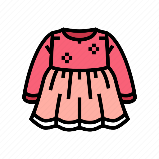 Dress, girl, baby, cloth, child, infant icon - Download on Iconfinder