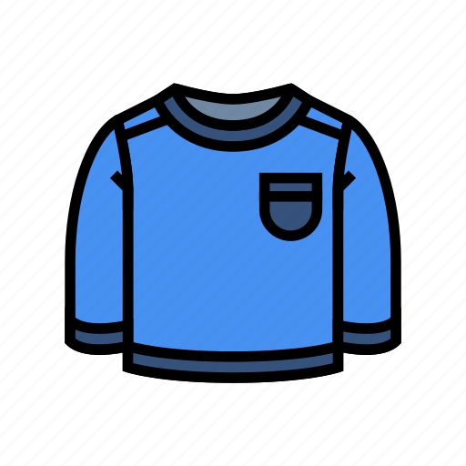 Long, sleeve, shirt, boy, baby, cloth, color icon - Download on Iconfinder