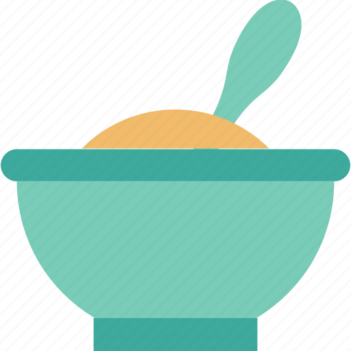 Baby, cereal, bowl, children, eat, food, spoon icon - Download on Iconfinder