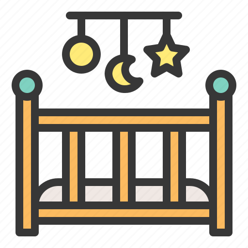 Baby, baby crib, bed, children, sleeping, baby bed icon - Download on Iconfinder