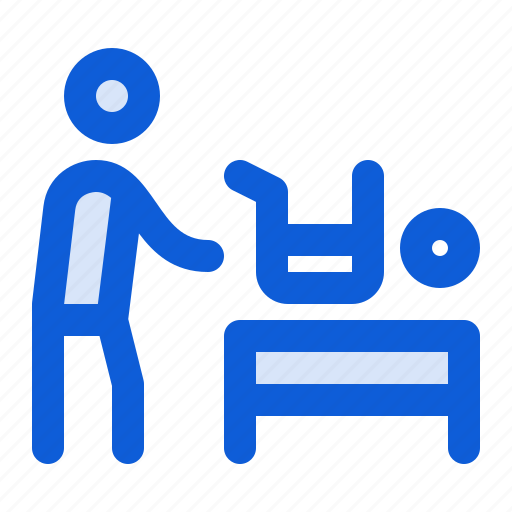 Parenting, changing, table, baby, nursery, man icon - Download on Iconfinder