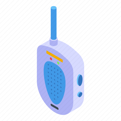 Baby, monitor, walkie, talkie, isometric icon - Download on Iconfinder
