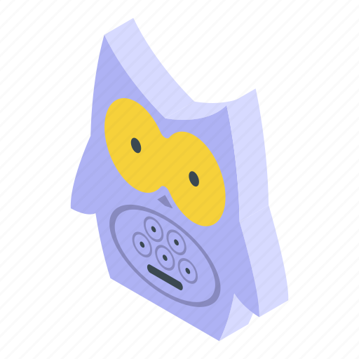 Owl, baby, monitor, isometric icon - Download on Iconfinder