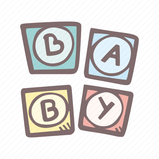 Baby, baby shower, block, letter, party, pregnancy, toy icon - Download on Iconfinder