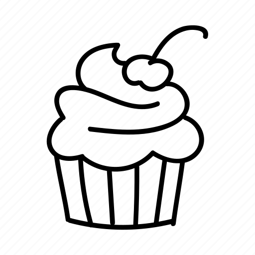 Cake, candy, cherry, cupcake, dessert, food, sweet icon - Download on Iconfinder