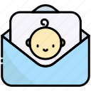 letter, mail, email, message, boy, baby boy, newborn