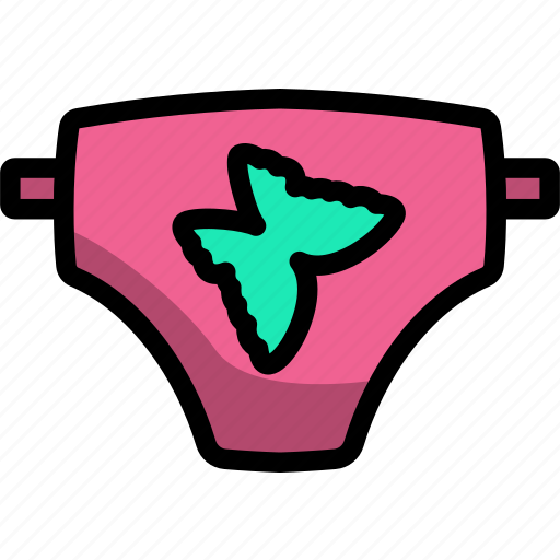Line, outline, diaper, child, baby, pampers, protection icon - Download on Iconfinder