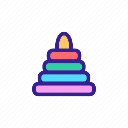 Baby, child, contour, pyramid icon - Download on Iconfinder