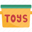 toys, box, container, play, kid