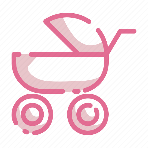 Pram, buggy, carriage, twotones icon - Download on Iconfinder