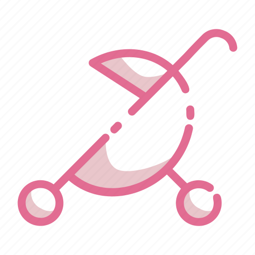 Stroller, cane, buggy, twotones icon - Download on Iconfinder