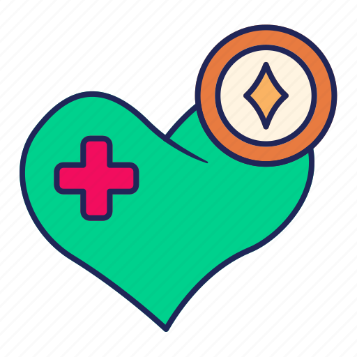 Love, item, coin, favorite, add, medical icon - Download on Iconfinder