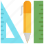 education, pen, pencil, ruler, school, stationery, tool 