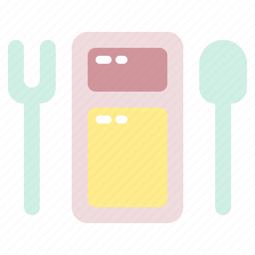 Lunch, box, meal, spoon, fork icon - Download on Iconfinder