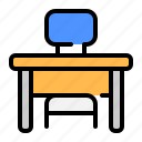 desk, writing table, teacher desk, student desk, learning desk, workbench, wooden table