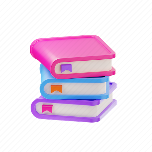 Book, education, school, learning, library, study, student 3D illustration - Download on Iconfinder