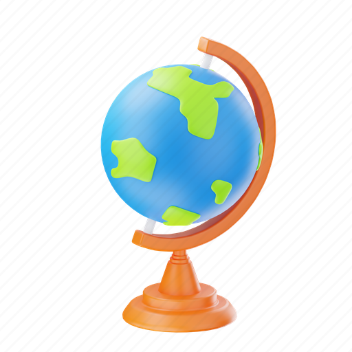 Globe, education, school, planet, learning, student, earth 3D illustration - Download on Iconfinder