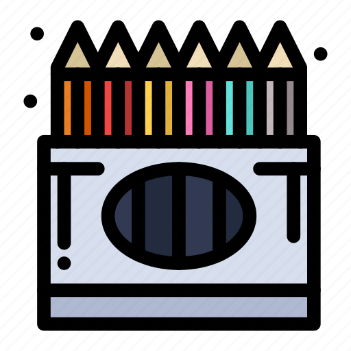 Back, color, crayon, drawing, education, school, to icon - Download on Iconfinder