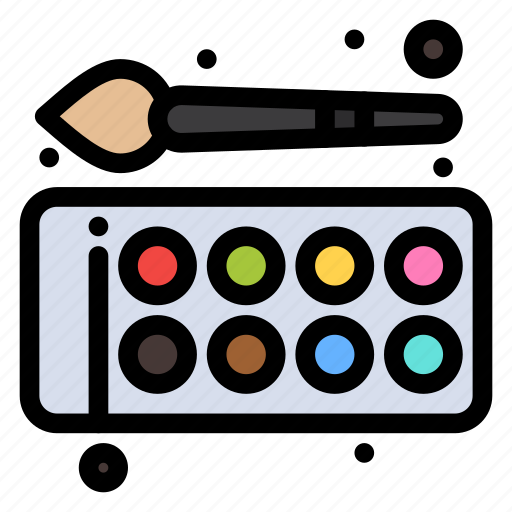 Back, color, drawing, education, paint, palette, school icon - Download on Iconfinder