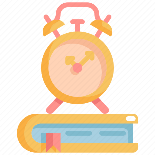 Book, clock, library, schedule, time, watch icon - Download on Iconfinder