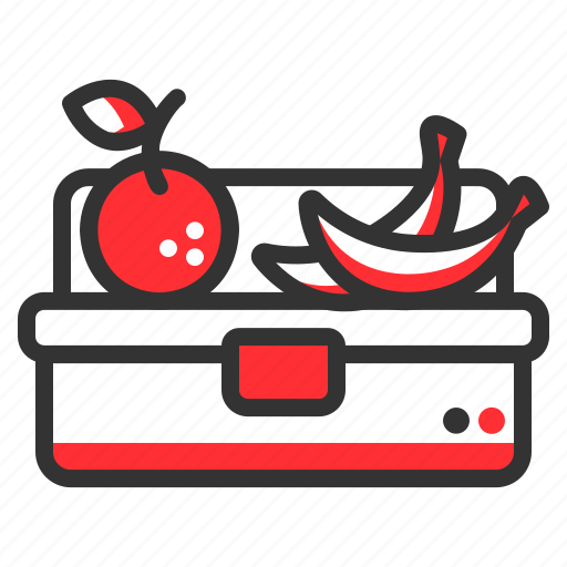 Lunchbox, lunch, fruits, banana, orange icon - Download on Iconfinder