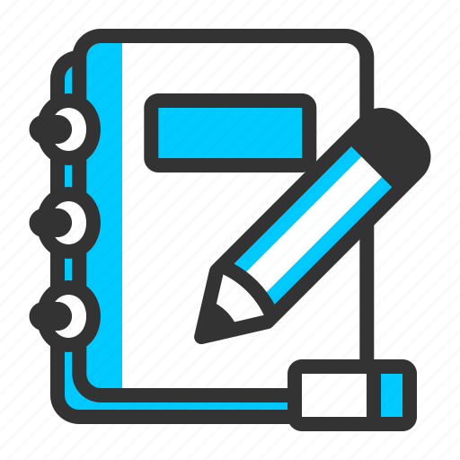 Notebook, book, notes, record, pencil icon - Download on Iconfinder
