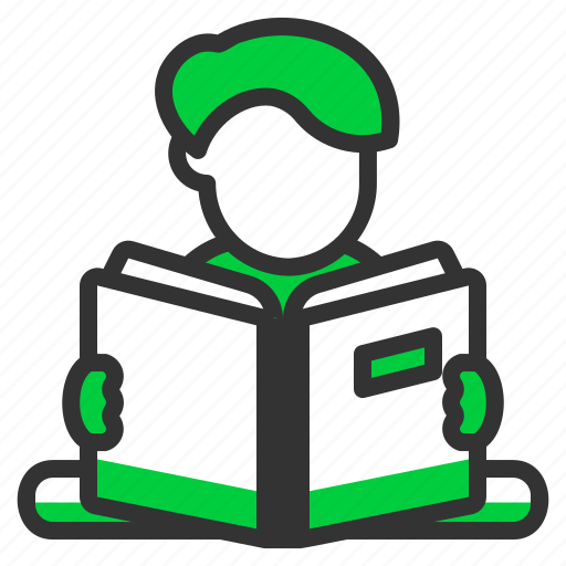 Reading, book, man, study, education icon - Download on Iconfinder